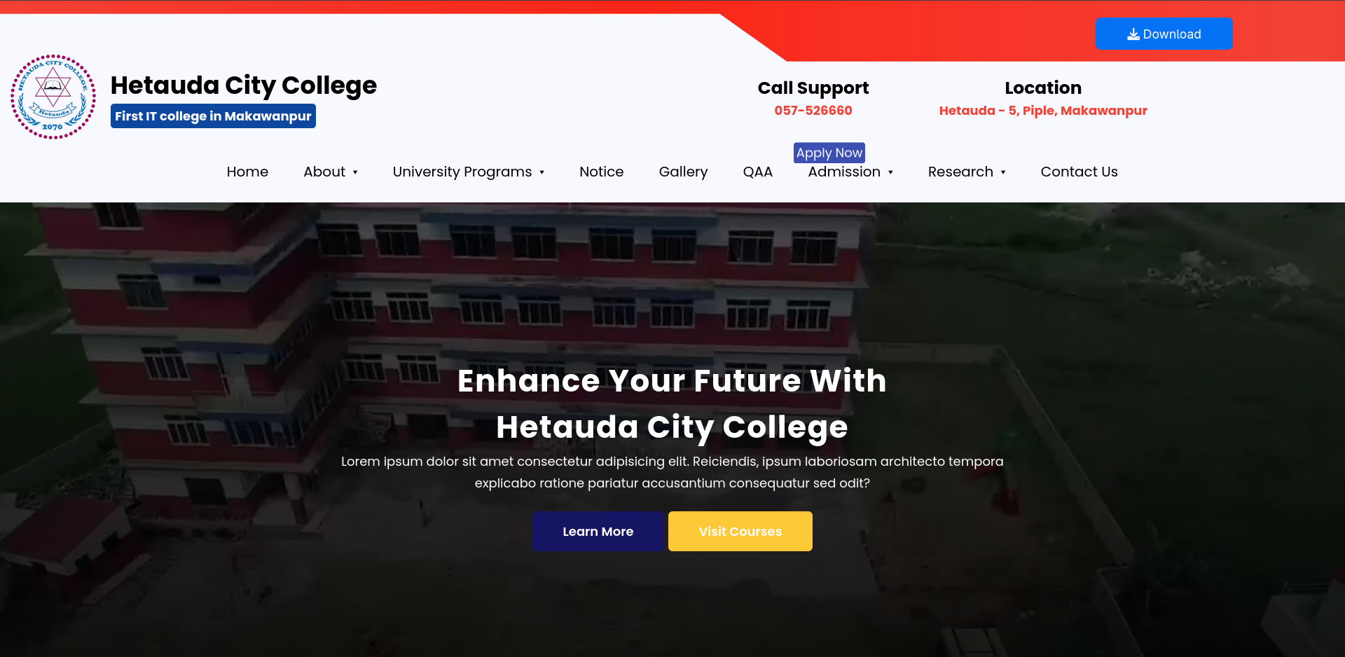 College Website